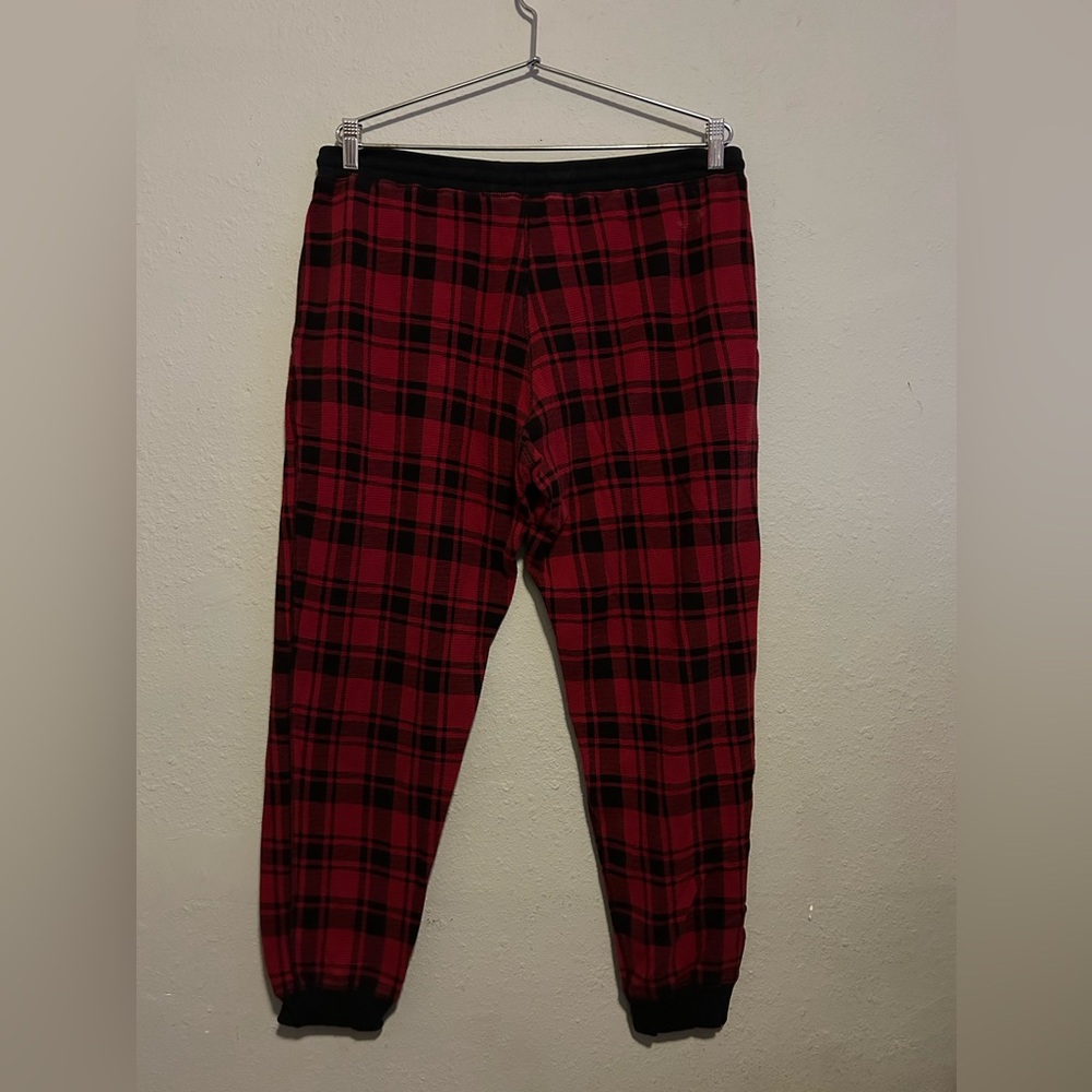 Plaid Red and Black Men's Pants